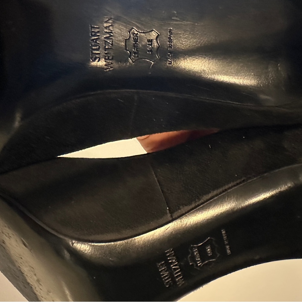 Stuart Weitzman Black Suede Heels - Picture 9 of 10